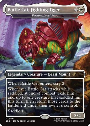 Battle Cat, Fighting Tiger - Fortune, Loyal Steed  [Foil]  (SLD-2790) - [Secret Lair Drop Series]