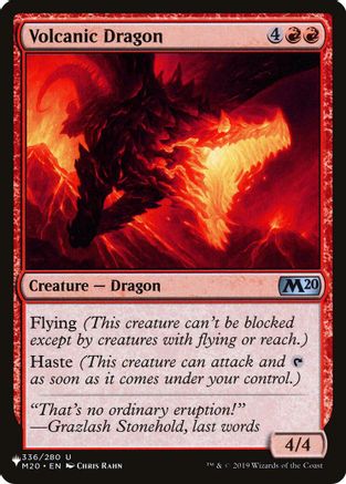 Volcanic Dragon (M20)  (LIST-336) - [The List Reprints]