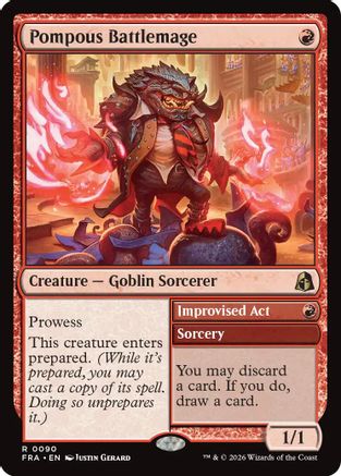 Pompous Battlemage  [Foil]  (FRA-090) - [Reality Fracture]