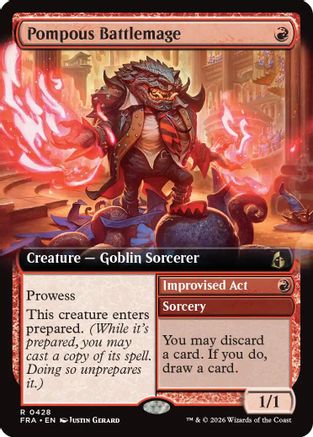 Pompous Battlemage (Extended Art)  (FRA-428) - [Reality Fracture]