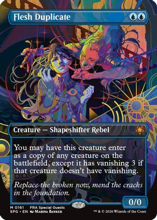Flesh Duplicate (Borderless)  [Foil]  (SPG-161) - [Special Guests]