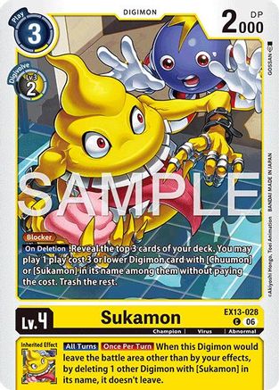 Sukamon (EX13-028) - [Chivalrous XIII]