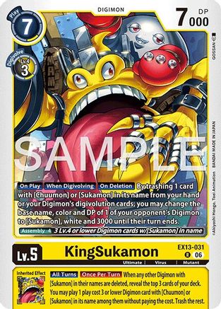 KingSukamon (EX13-031) - [Chivalrous XIII] Foil