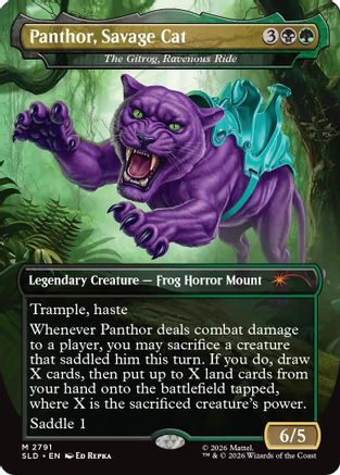 Panthor, Savage Cat - The Gitrog, Ravenous Ride  (SLD-2791) - [Secret Lair Drop Series]