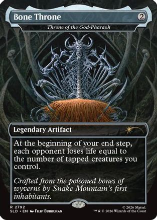 Bone Throne - Throne of the God-Pharaoh  [Foil]  (SLD-2792) - [Secret Lair Drop Series]
