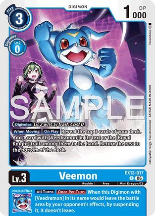 Veemon (EX13-017) - [Chivalrous XIII] Foil