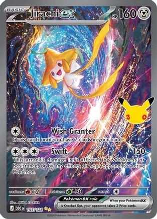 Jirachi EX - (155/128) Holofoil [ME 30th Celebration]