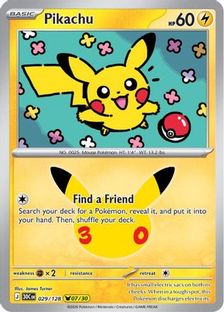Pikachu - (029/128) Holofoil [ME 30th Celebration]