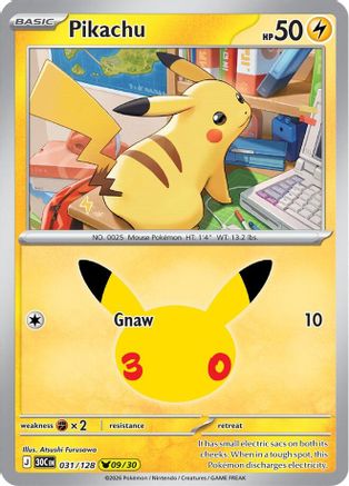 Pikachu - (031/128) Holofoil [ME 30th Celebration]