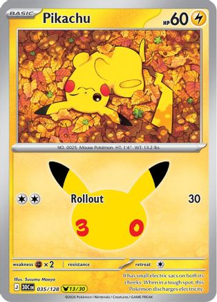 Pikachu - (035/128) Holofoil [ME 30th Celebration]