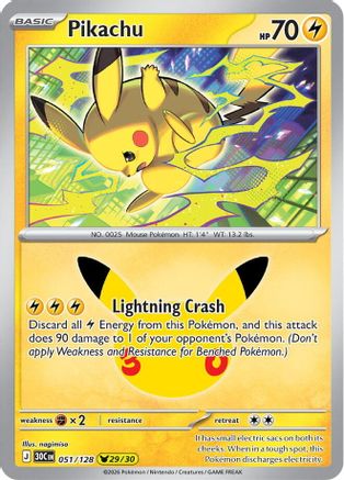 Pikachu - (051/128) Holofoil [ME 30th Celebration]