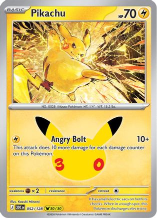 Pikachu - (052/128) Holofoil [ME 30th Celebration]