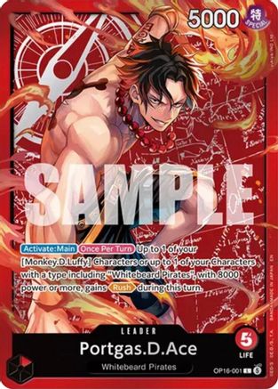 Portgas.D.Ace (Ace Deck) (OP16-001) - [Set Sail Deck Set] Foil
