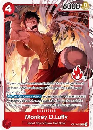 Monkey.D.Luffy (OP16-015) (Ace Deck) (OP16-015) - [Set Sail Deck Set]