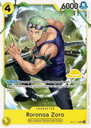 Roronoa Zoro (Luffy Deck) (OP15-113) - [Set Sail Deck Set]