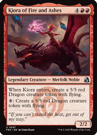 Kiora of Fire and Ashes  [Foil]  (FRA-247) - [Reality Fracture]