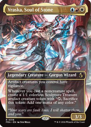 Vraska, Soul of Stone (Borderless)  [Foil]  (FRA-318) - [Reality Fracture]