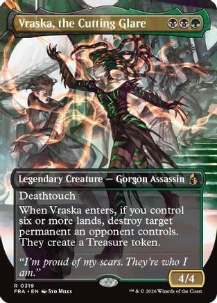 Vraska, the Cutting Glare (Borderless)  (FRA-319) - [Reality Fracture]