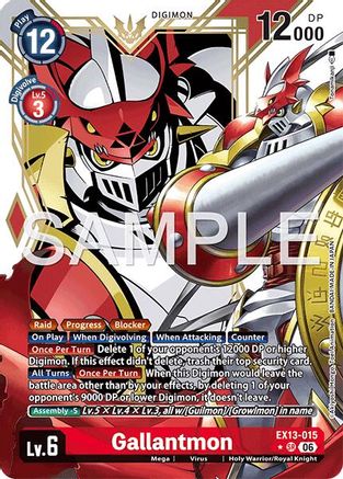 Gallantmon (Alternate Art) (EX13-015) - [Chivalrous XIII] Foil