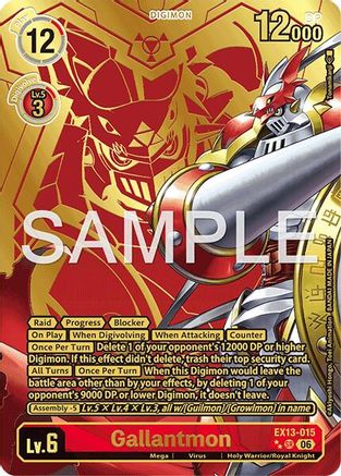 Gallantmon (Rare Pull) (EX13-015) - [Chivalrous XIII] Foil