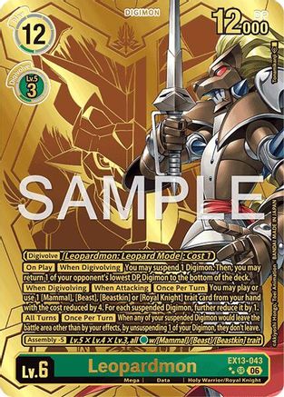 Leopardmon (Rare Pull) (EX13-043) - [Chivalrous XIII] Foil