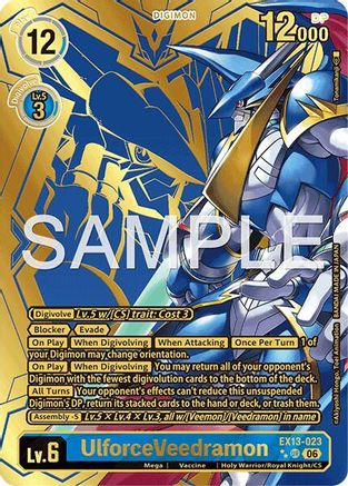 UlforceVeedramon (Rare Pull) (EX13-023) - [Chivalrous XIII] Foil