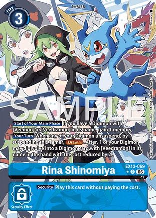 Rina Shinomiya (Alternate Art) (EX13-069) - [Chivalrous XIII] Foil