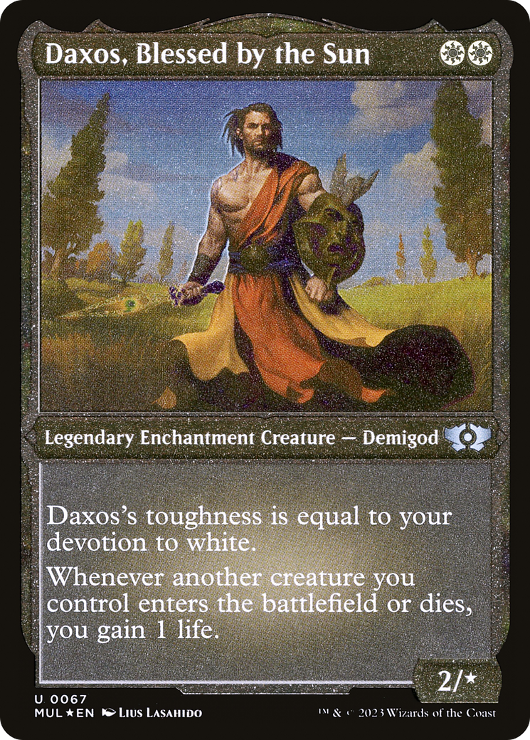 Daxos, Blessed by the Sun (Foil Etched)  [Foil]  (MUL-067) - [Multiverse Legends]: (enchantment) - Trinity Hobby