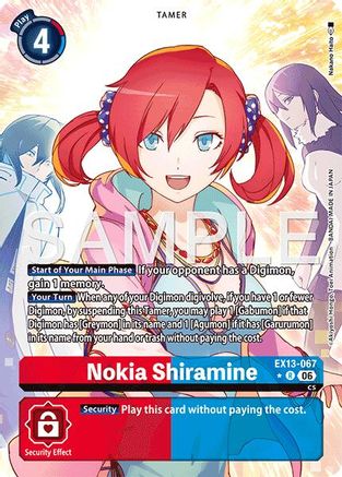 Nokia Shiramine (Alternate Art) (EX13-067) - [Chivalrous XIII] Foil