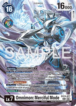 Omnimon: Merciful Mode (EX13-077) - [Chivalrous XIII] Foil
