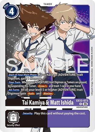 Tai Kamiya & Matt Ishida (EX13-073) - [Chivalrous XIII] Foil