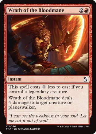 Wrath of the Bloodmane  [Foil]  (FRA-096) - [Reality Fracture]