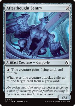 Afterthought Sentry  [Foil]  (FRA-166) - [Reality Fracture]