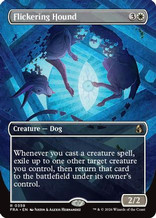 Flickering Hound (Borderless)  [Foil]  (FRA-359) - [Reality Fracture]