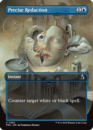 Precise Redaction (Borderless)  [Foil]  (FRA-362) - [Reality Fracture]