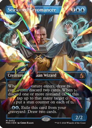 Seasoned Cryomancer (Borderless) (Fcet Foil) (0452)  [Foil]  (FRA-452) - [Reality Fracture]