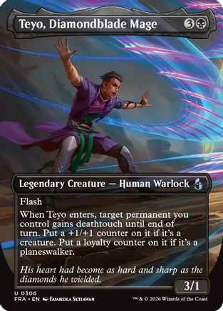 Teyo, Diamondblade Mage (Borderless)  (FRA-306) - [Reality Fracture]