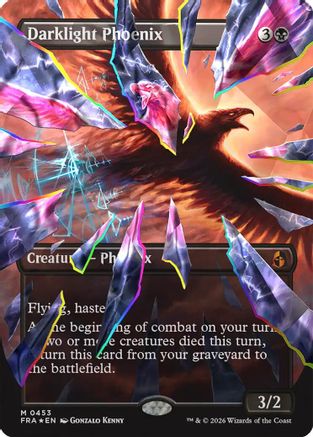 Darklight Phoenix (Borderless) (Facet Foil) (0453)  [Foil]  (FRA-453) - [Reality Fracture]