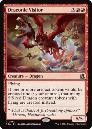 Draconic Visitor  [Foil]  (FRA-080) - [Reality Fracture]