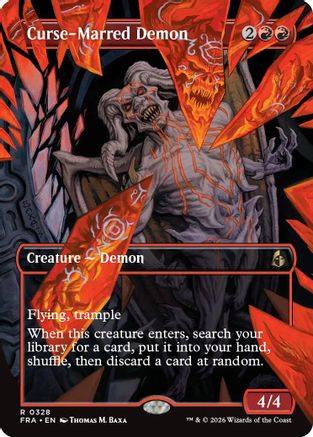 Curse-Marred Demon (Borderless)  [Foil]  (FRA-328) - [Reality Fracture]