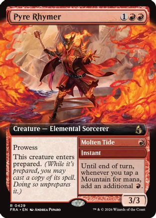 Pyre Rhymer (Extended Art)  [Foil]  (FRA-429) - [Reality Fracture]