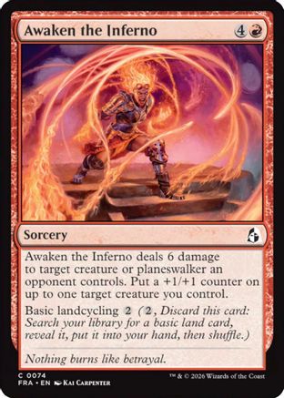 Awaken the Inferno  [Foil]  (FRA-074) - [Reality Fracture]