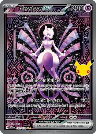 Mewtwo EX - (151/128) Holofoil [ME 30th Celebration]