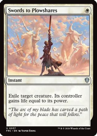Swords to Plowshares  (-037) - [Commander: Reality Fracture]