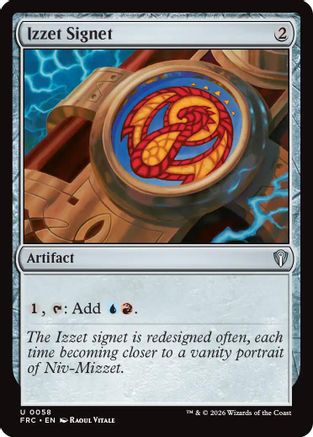 Izzet Signet  (-058) - [Commander: Reality Fracture]