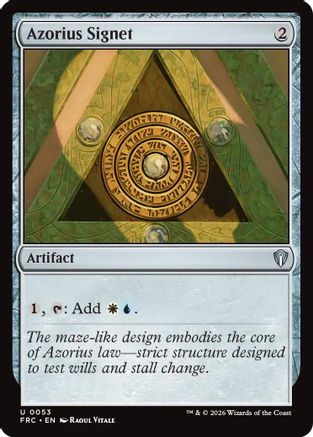 Azorius Signet  (-053) - [Commander: Reality Fracture]