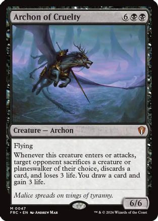 Archon of Cruelty  (-047) - [Commander: Reality Fracture]