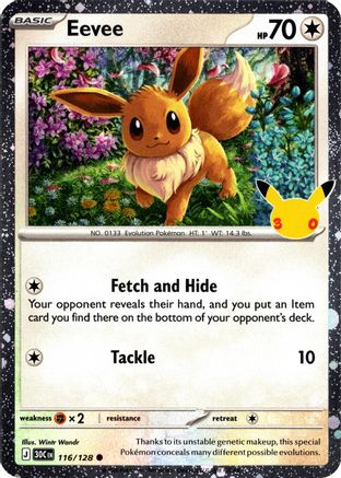 Eevee - 116/128 (30th Celebration) - (116/128) Holofoil [Blister Exclusives]