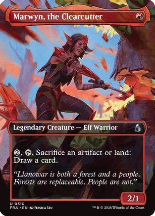 Marwyn, the Clearcutter (Borderless)  [Foil]  (FRA-310) - [Reality Fracture]