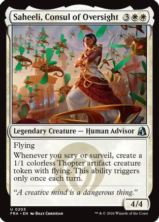 Saheeli, Consul of Oversight  (FRA-203) - [Reality Fracture]